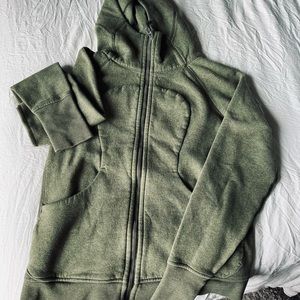 Full zip hooded Lululemon scuba jacket. Size 10